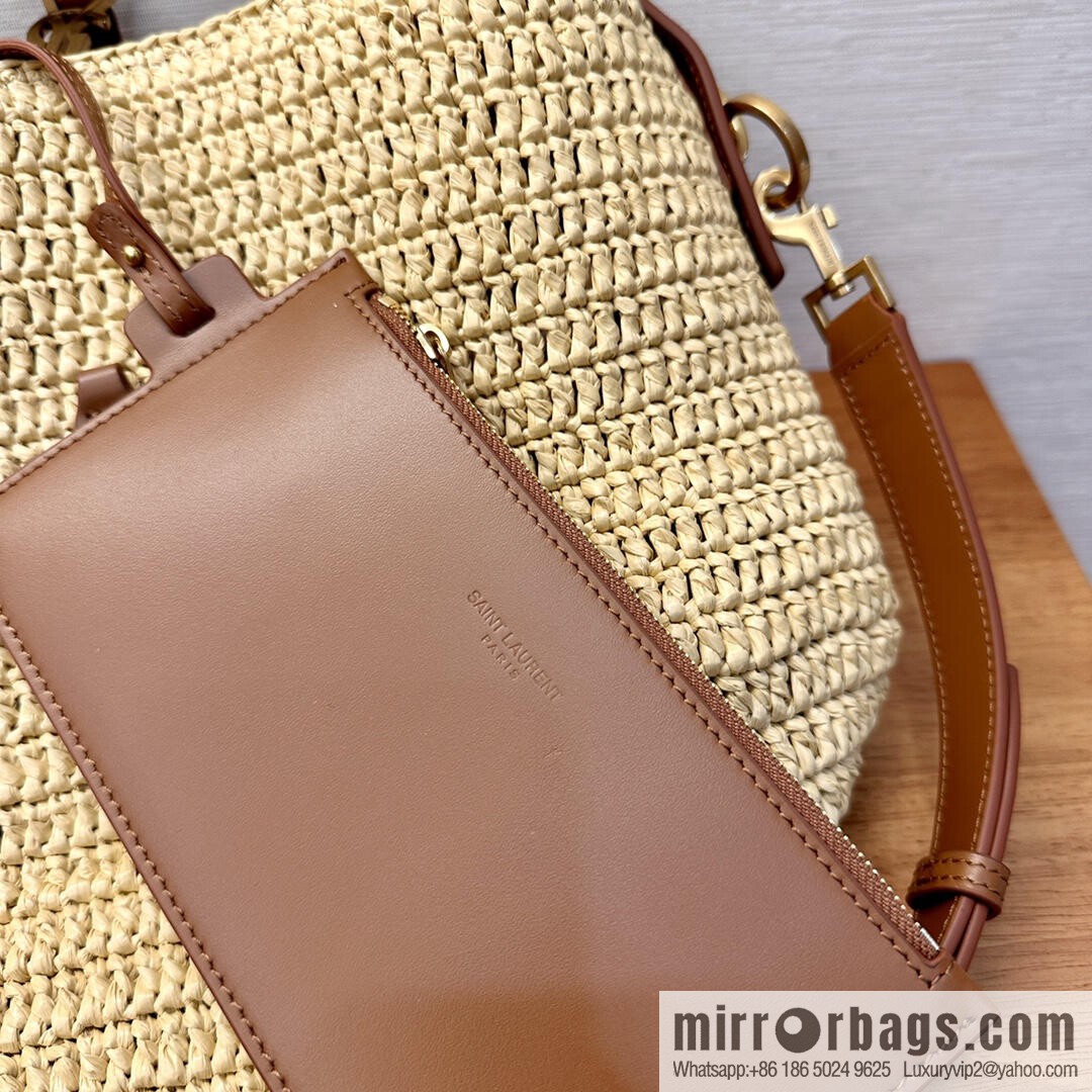 YSL woven bucket bag _ 773991 natural color