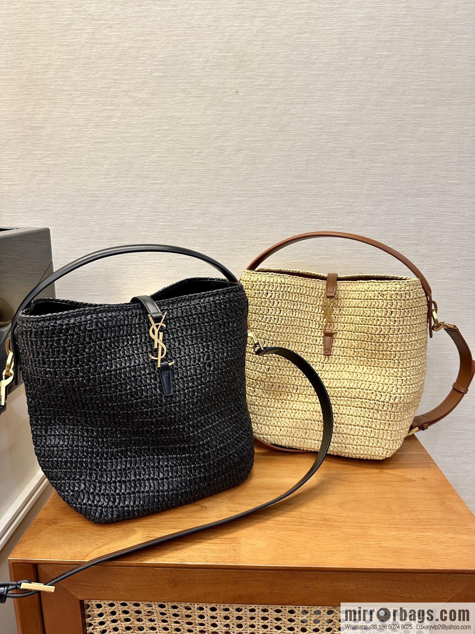 YSL woven bucket bag _ 773991 natural color