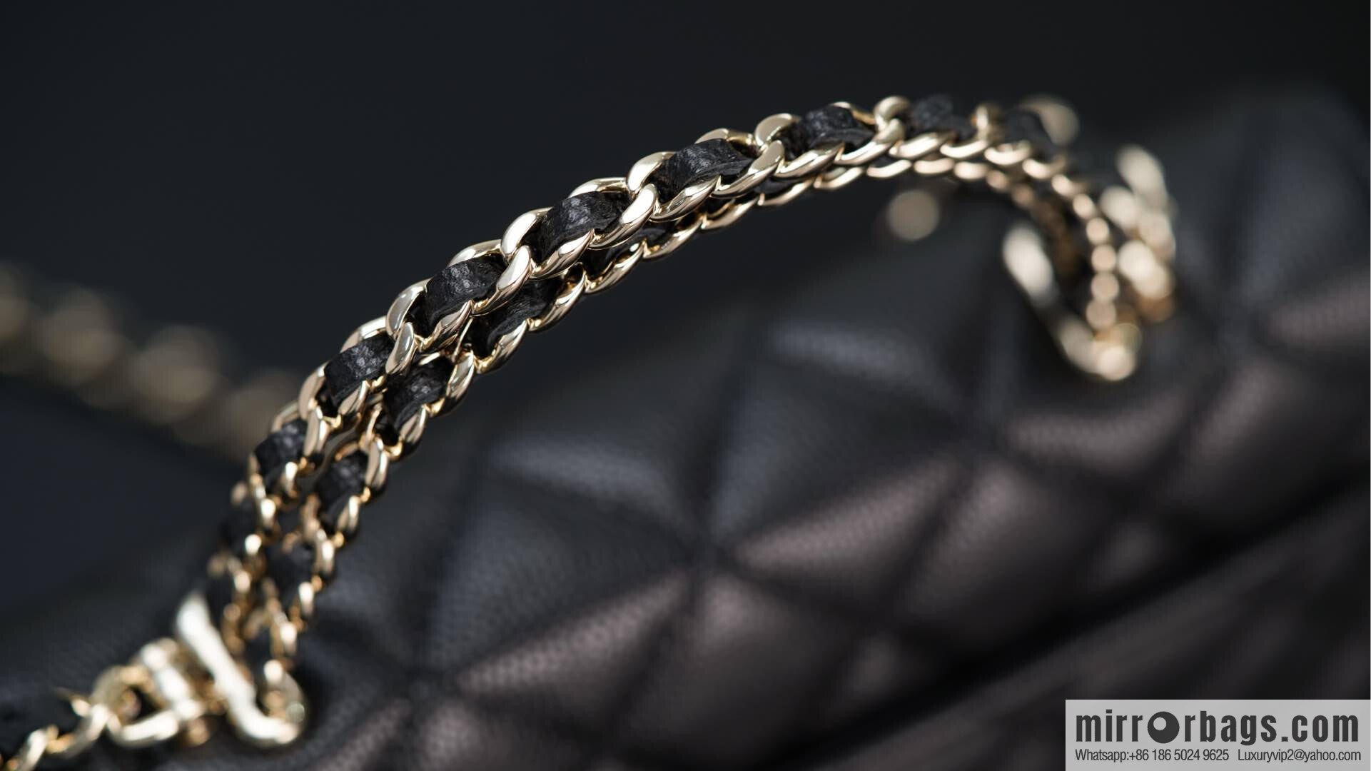 CHANEL 25s Cross Handle Black Gold 🐂 Horizontal AP3238