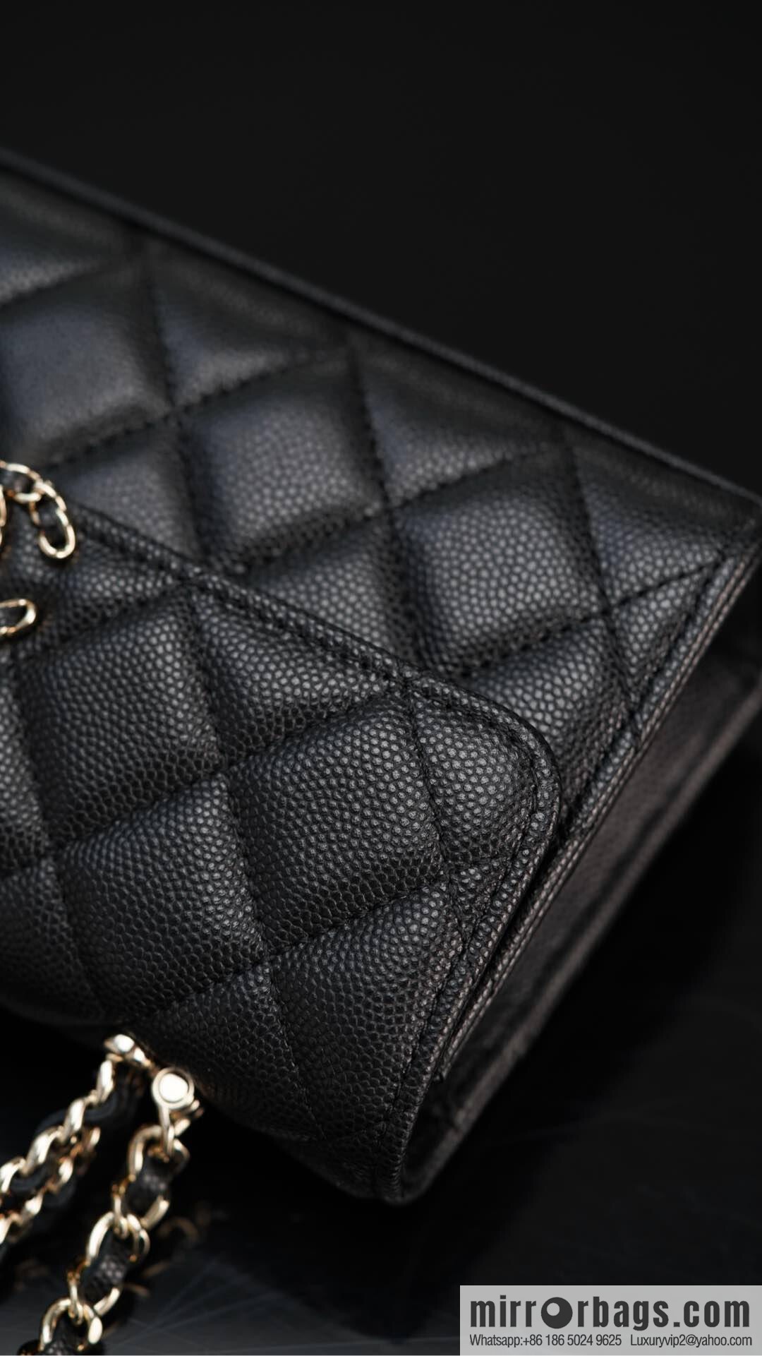 CHANEL 25s Cross Handle Black Gold 🐂 Horizontal AP3238
