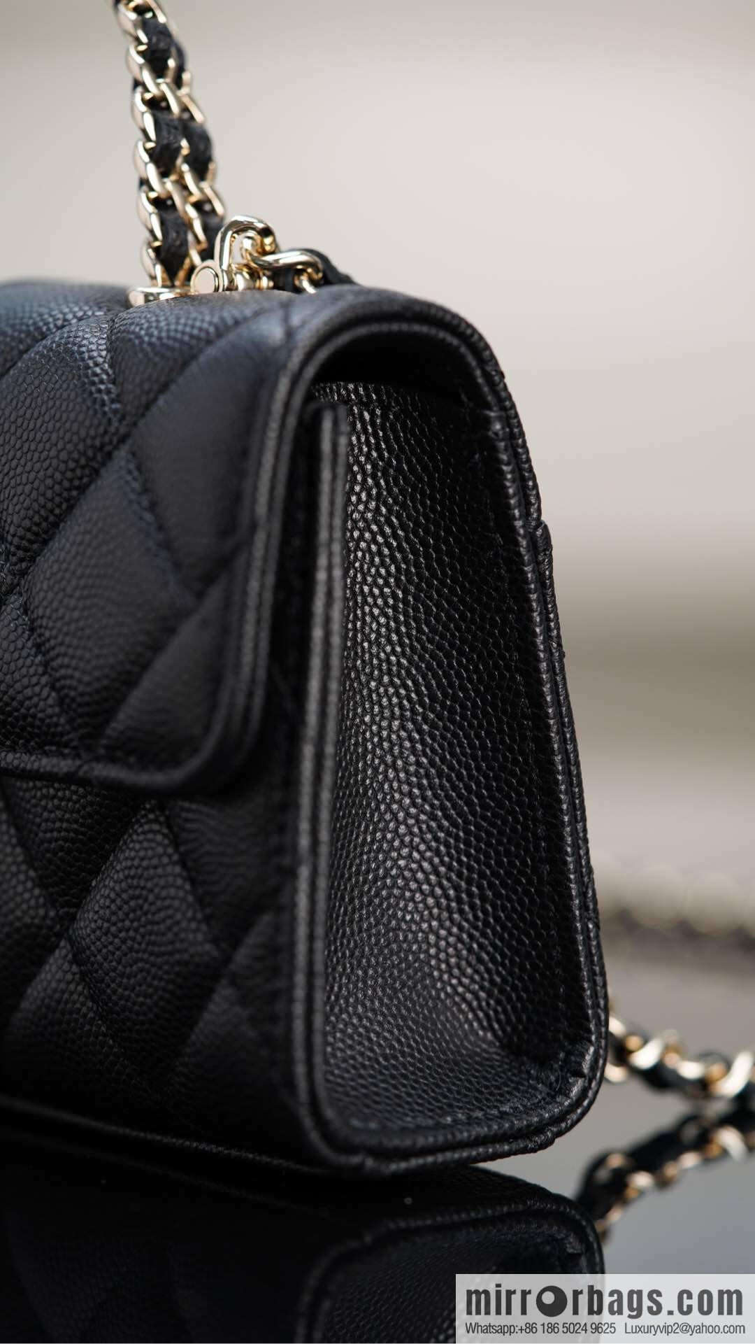 CHANEL 25s Cross Handle Black Gold 🐂 Horizontal AP3238