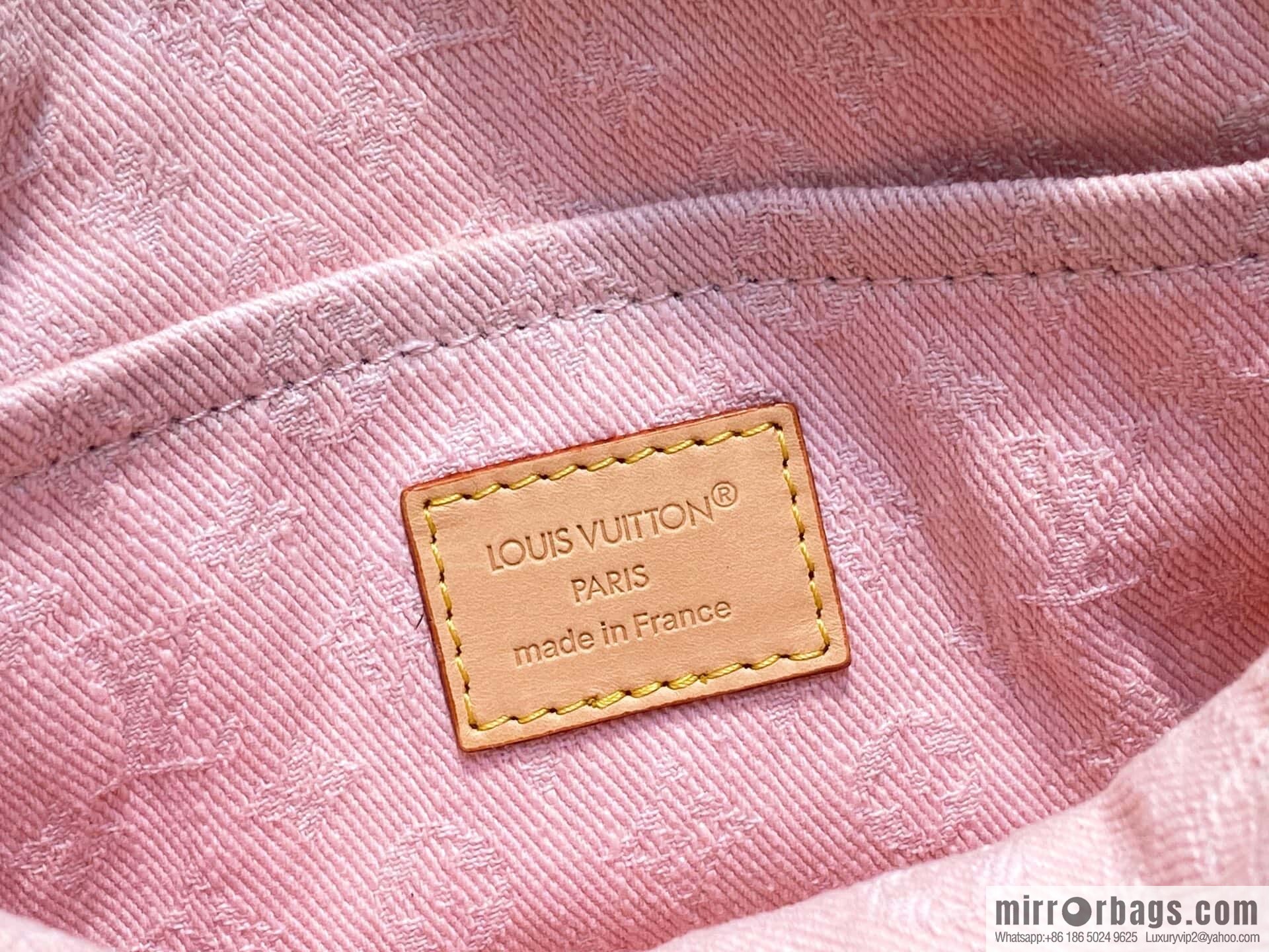 [Boutique‑grade] M13347 pink, denim underarm bag, shoulder bag, SUNSET handbag.