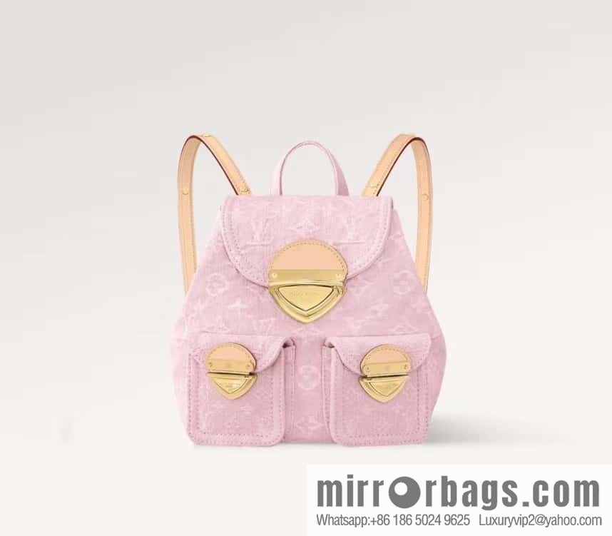 [Boutique‑grade] M13031 pink, denim backpack Venice backpack