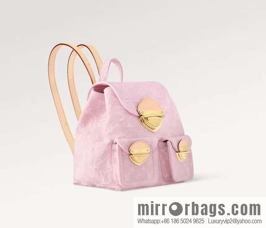 [Boutique‑grade] M13031 pink, denim backpack Venice backpack