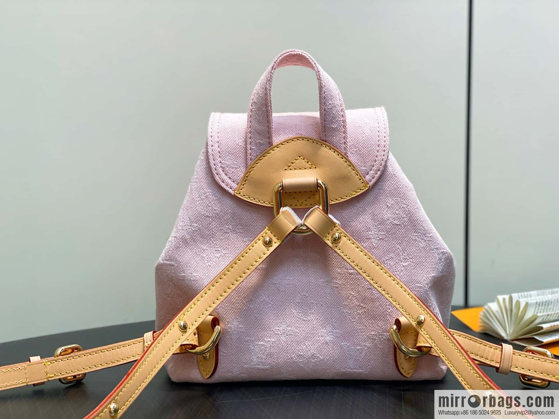 [Boutique‑grade] M13031 pink, denim backpack Venice backpack