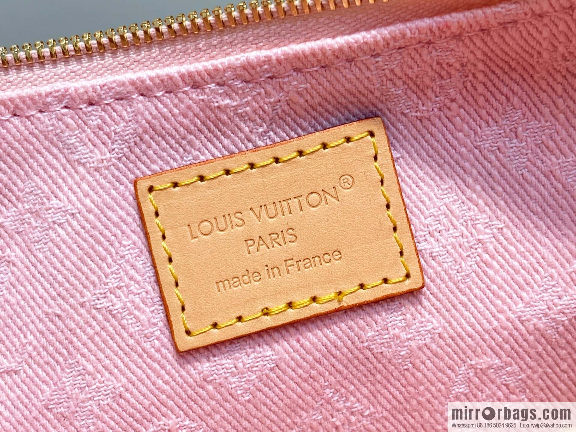 [Boutique‑grade] M14159 pink, denim underarm bag chain bag Liv Pochette handbag