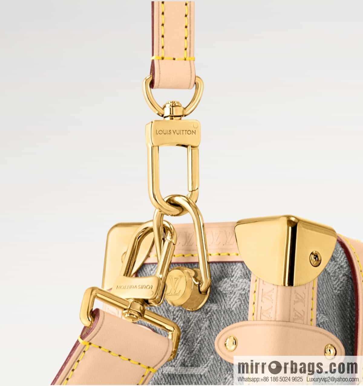 [Boutique‑grade] M13285 new gray, denim soft box Side Trunk medium handbag
