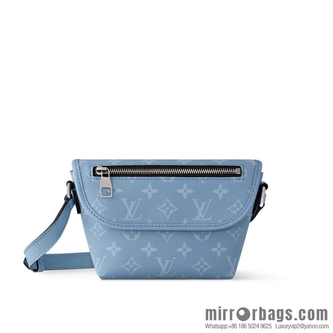 [Boutique‑grade] M14116 light blue, men's bag messenger bag Pulse mini handbag