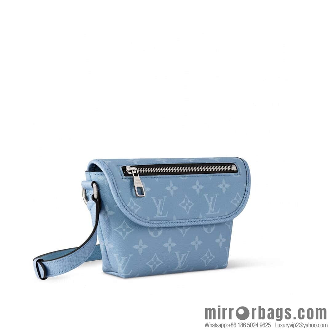 [Boutique‑grade] M14116 light blue, men's bag messenger bag Pulse mini handbag