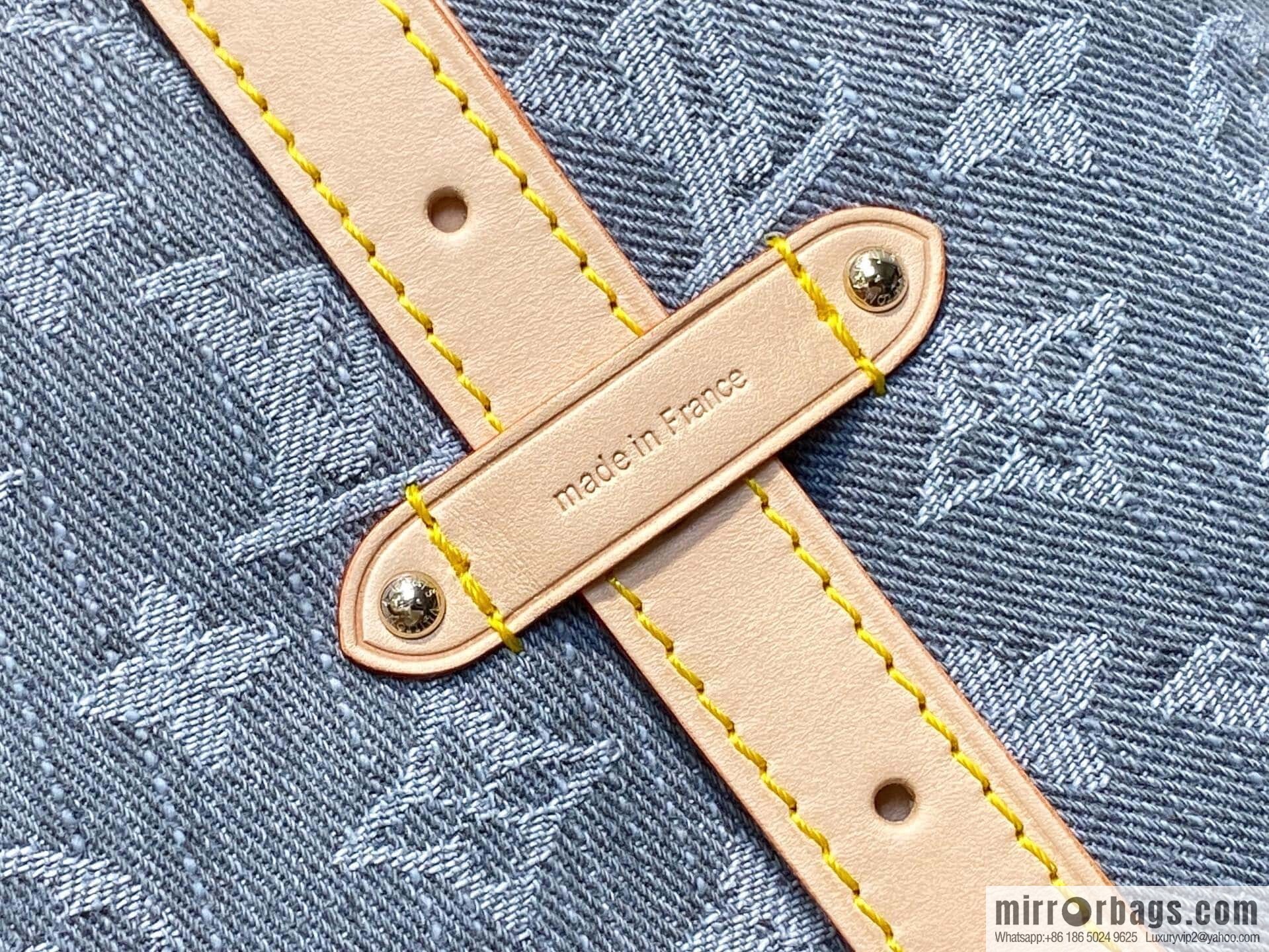 [Boutique‑grade] M13289 gray, denim shopping bag CARRYALL medium handbag