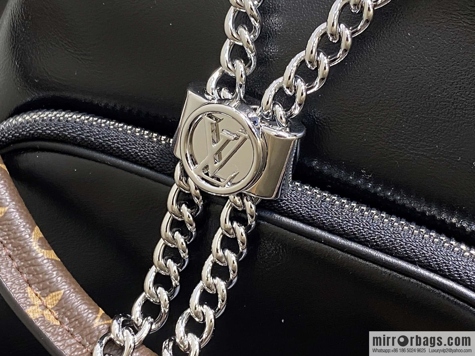 [Boutique‑grade] M14377 black, full leather bucket bag NO WAY VIBE handbag