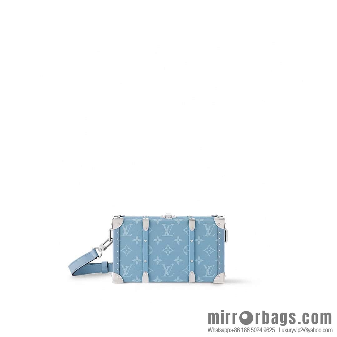 [Boutique‑grade] M13562 light blue flower, box bag, box WALLET TRUNK TAIGARAMA handbag