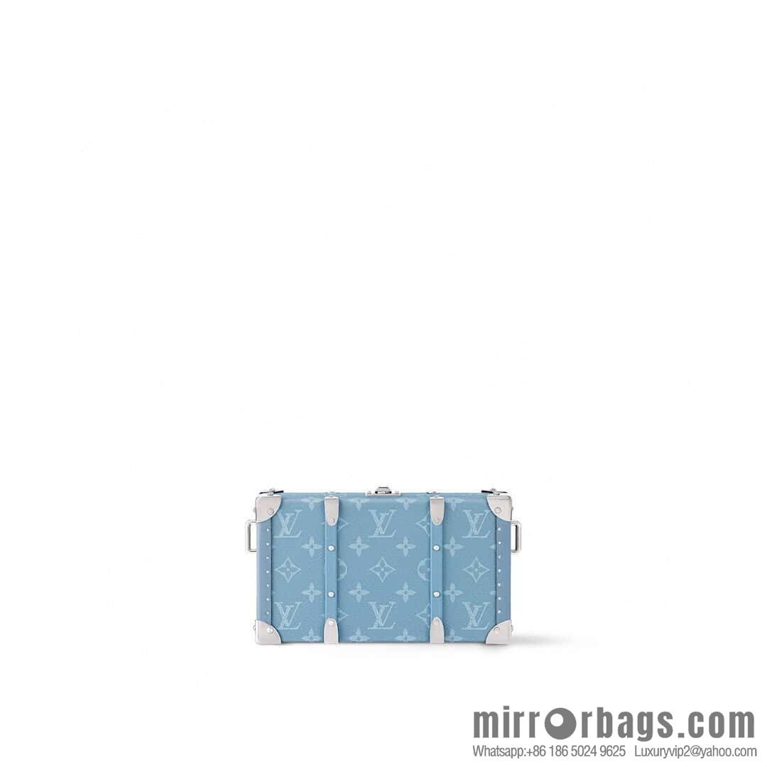 [Boutique‑grade] M13562 light blue flower, box bag, box WALLET TRUNK TAIGARAMA handbag