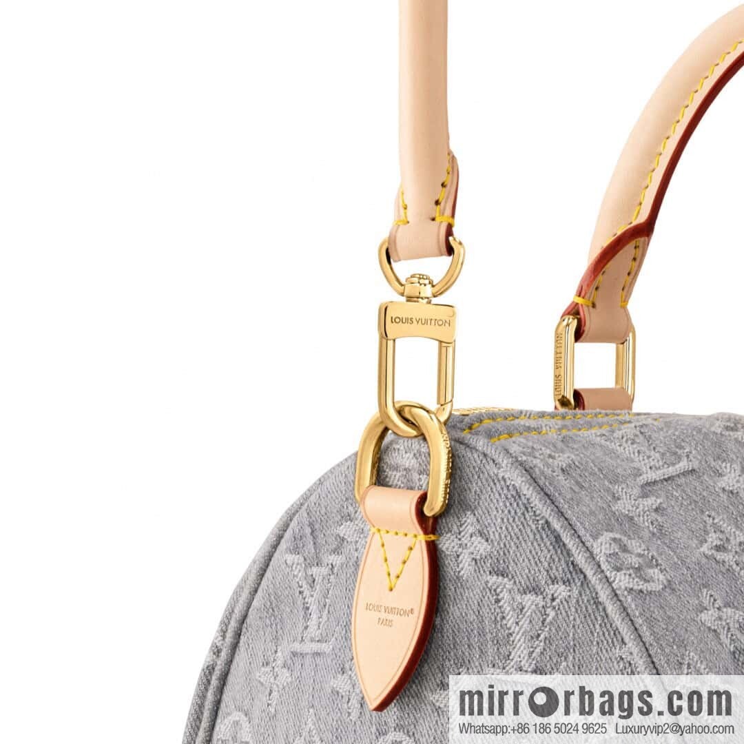 [Boutique‑grade] M13344 gray, denim speedy pillow bag SPEEDY SOFT 30 handbag