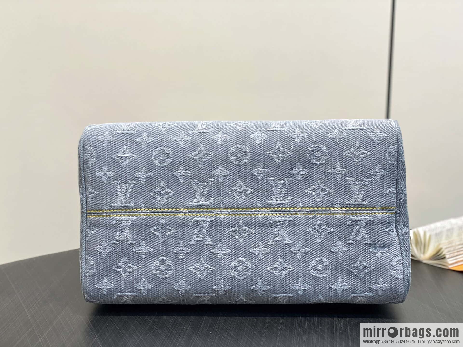 [Boutique‑grade] M13344 gray, denim speedy pillow bag SPEEDY SOFT 30 handbag