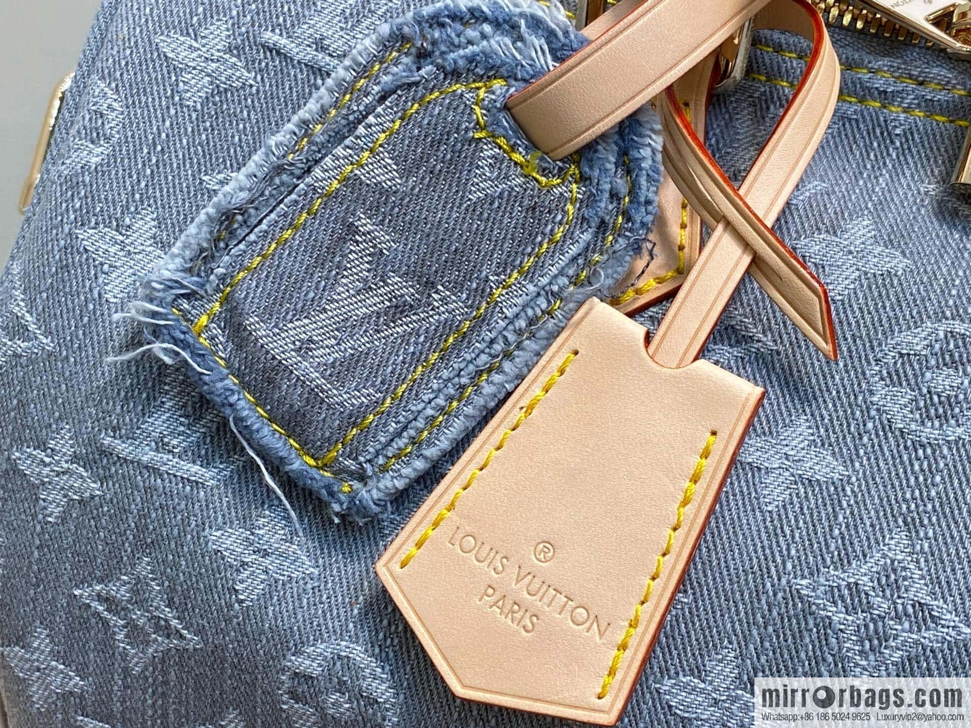 [Boutique‑grade] M13344 gray, denim speedy pillow bag SPEEDY SOFT 30 handbag