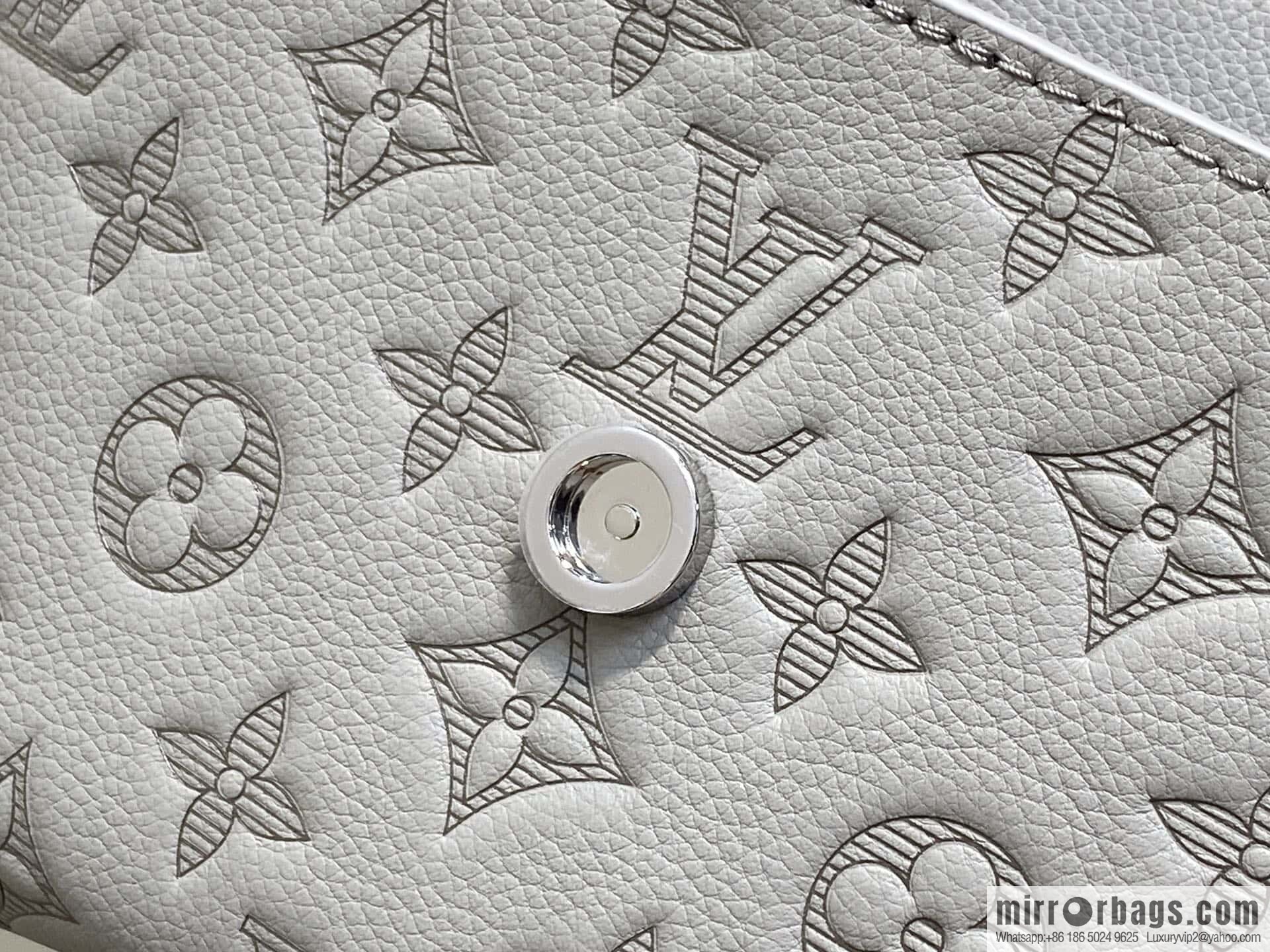 [Boutique‑grade] M14794 gray, full leather embossed men's bag messenger bag Pulse mini handbag