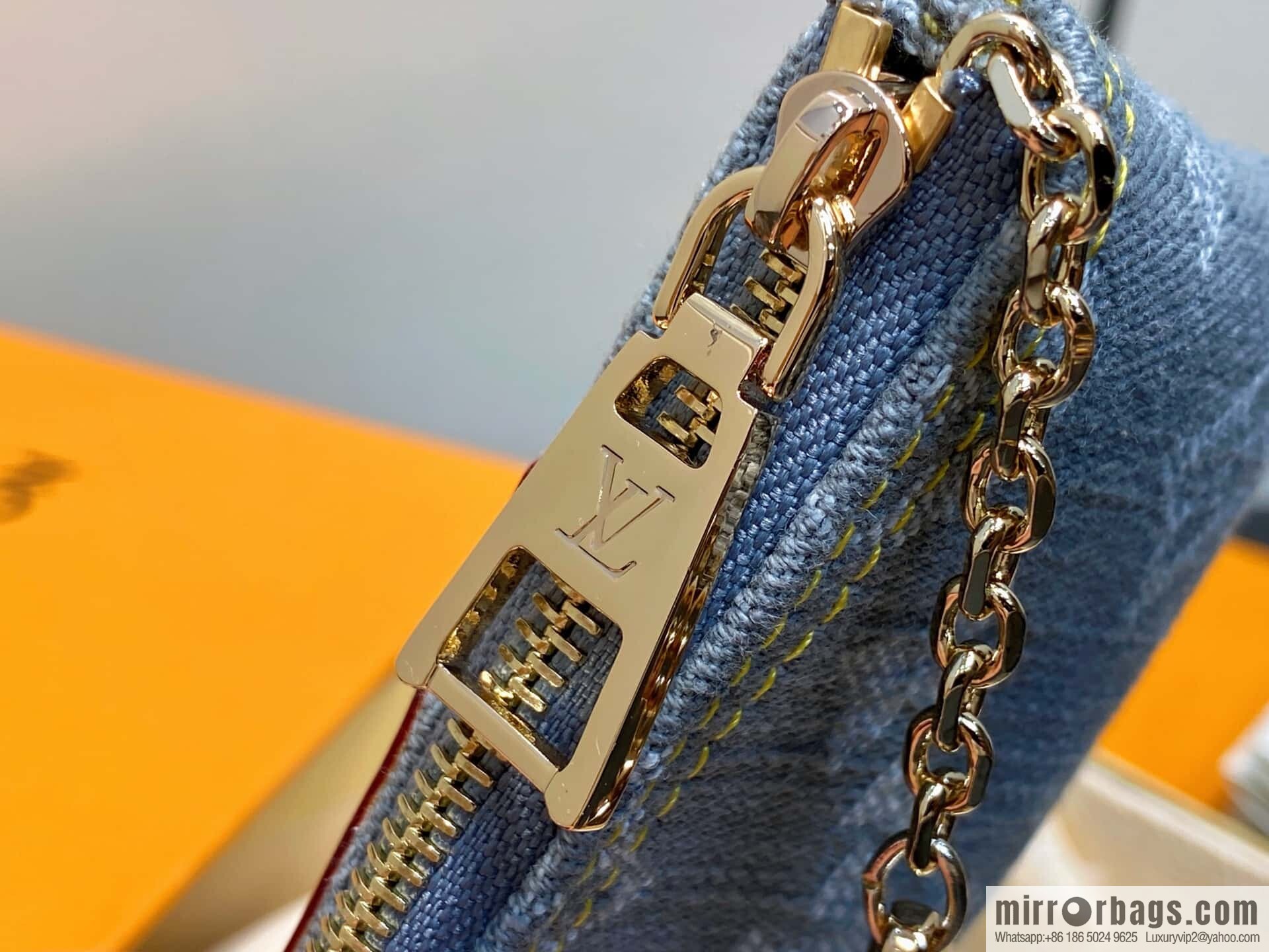 [Boutique‑grade] M13208 gray, denim denim key bag wallet