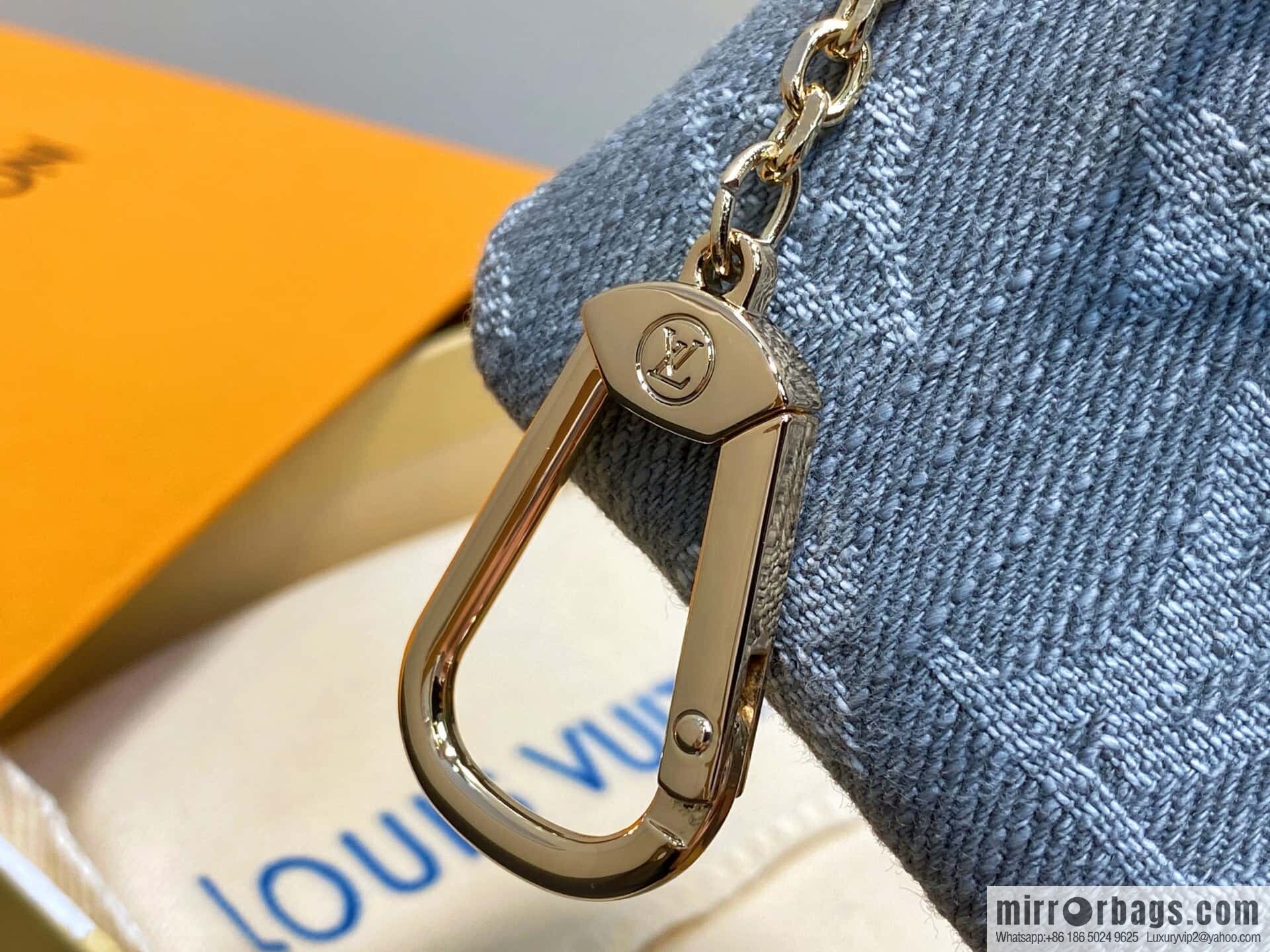 [Boutique‑grade] M13208 gray, denim denim key bag wallet