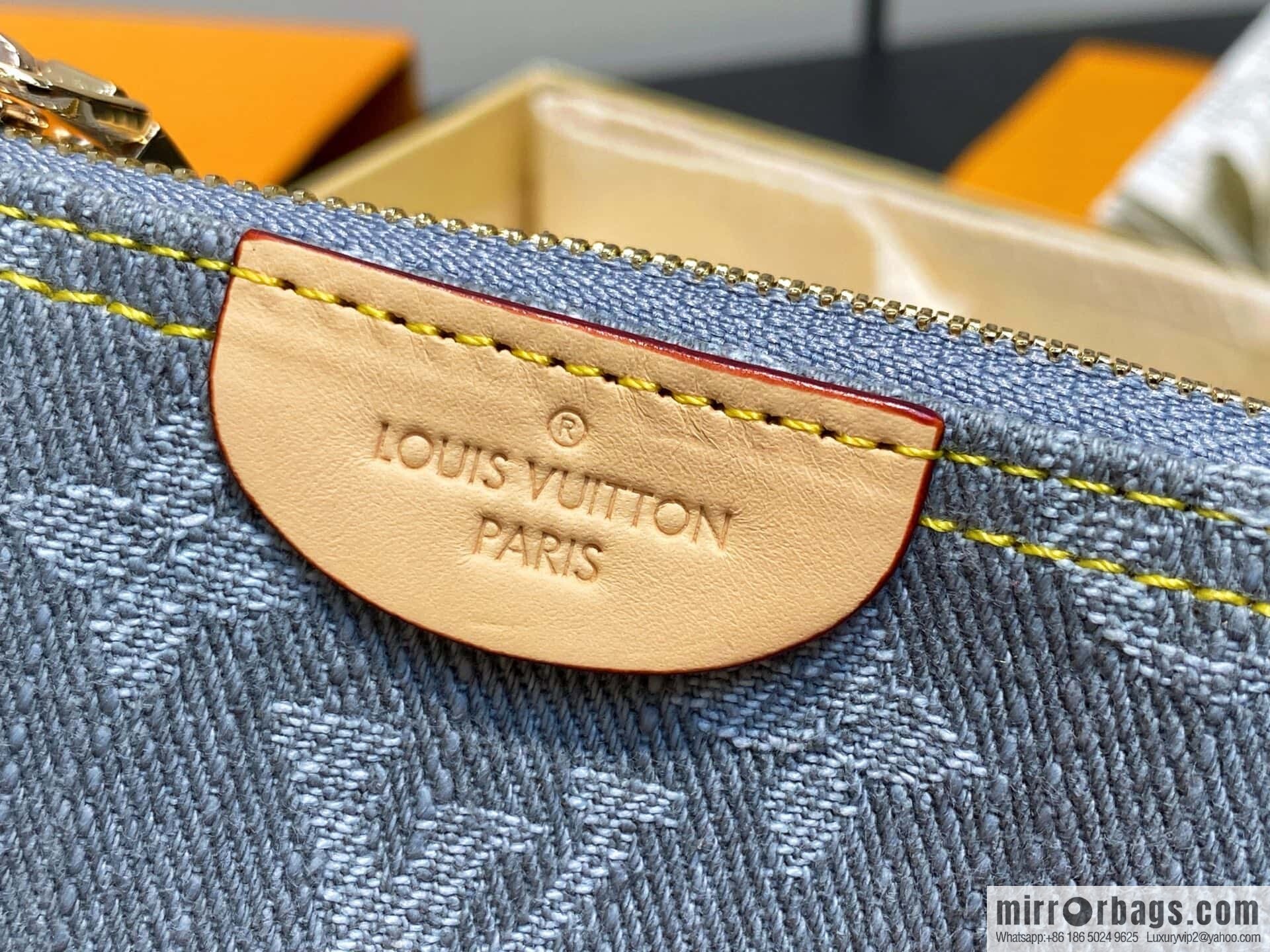 [Boutique‑grade] M13208 gray, denim denim key bag wallet