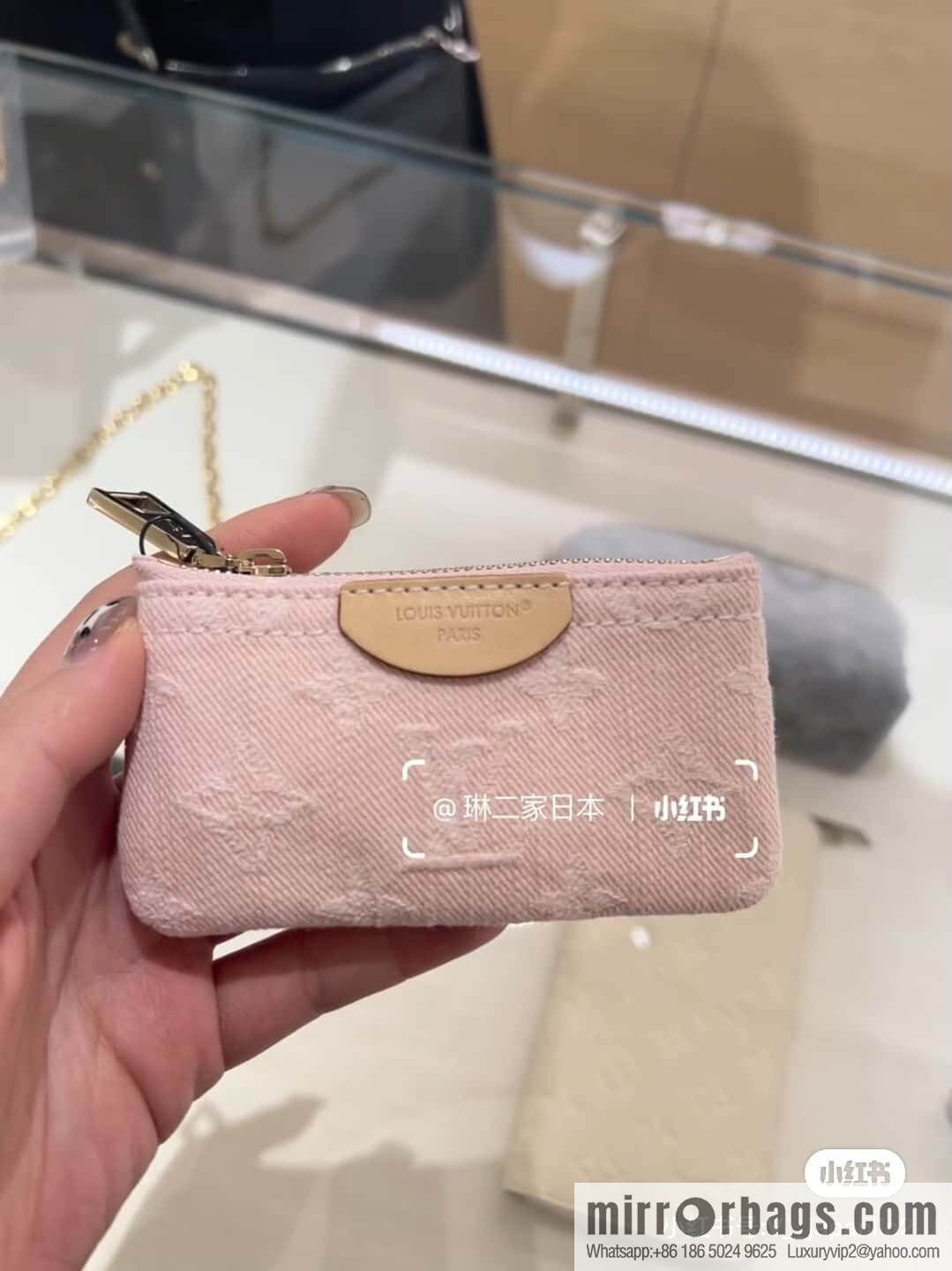 [Boutique‑grade] M13208 gray, denim denim key bag wallet