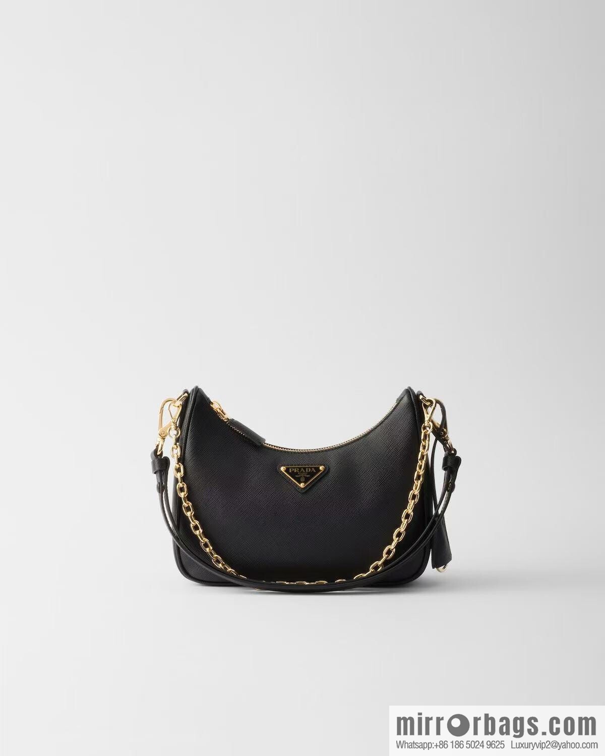 PRADA upgraded Hobo1BC204 cross pattern, black