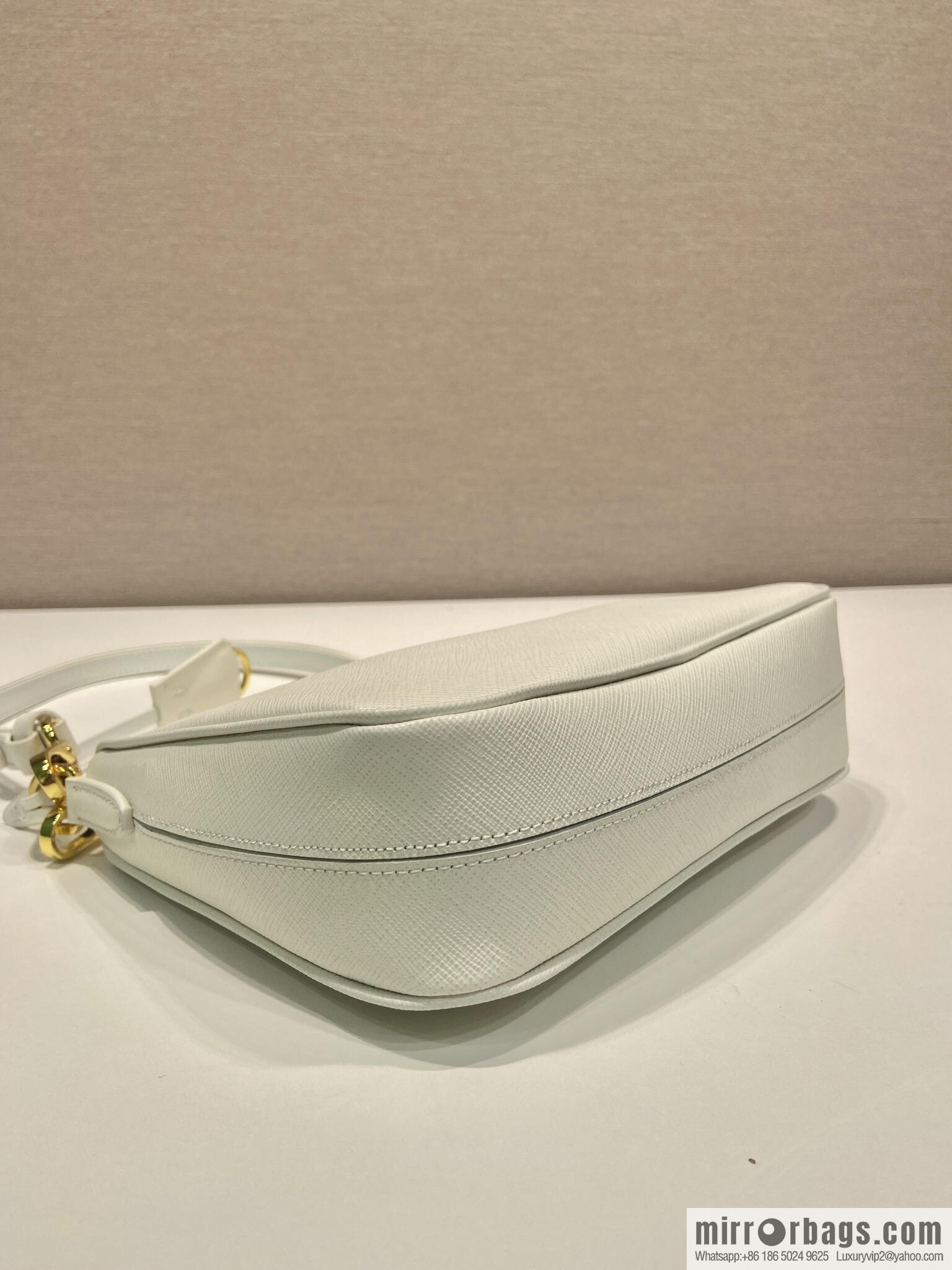PRADA upgraded Hobo1BC204 cross pattern, white