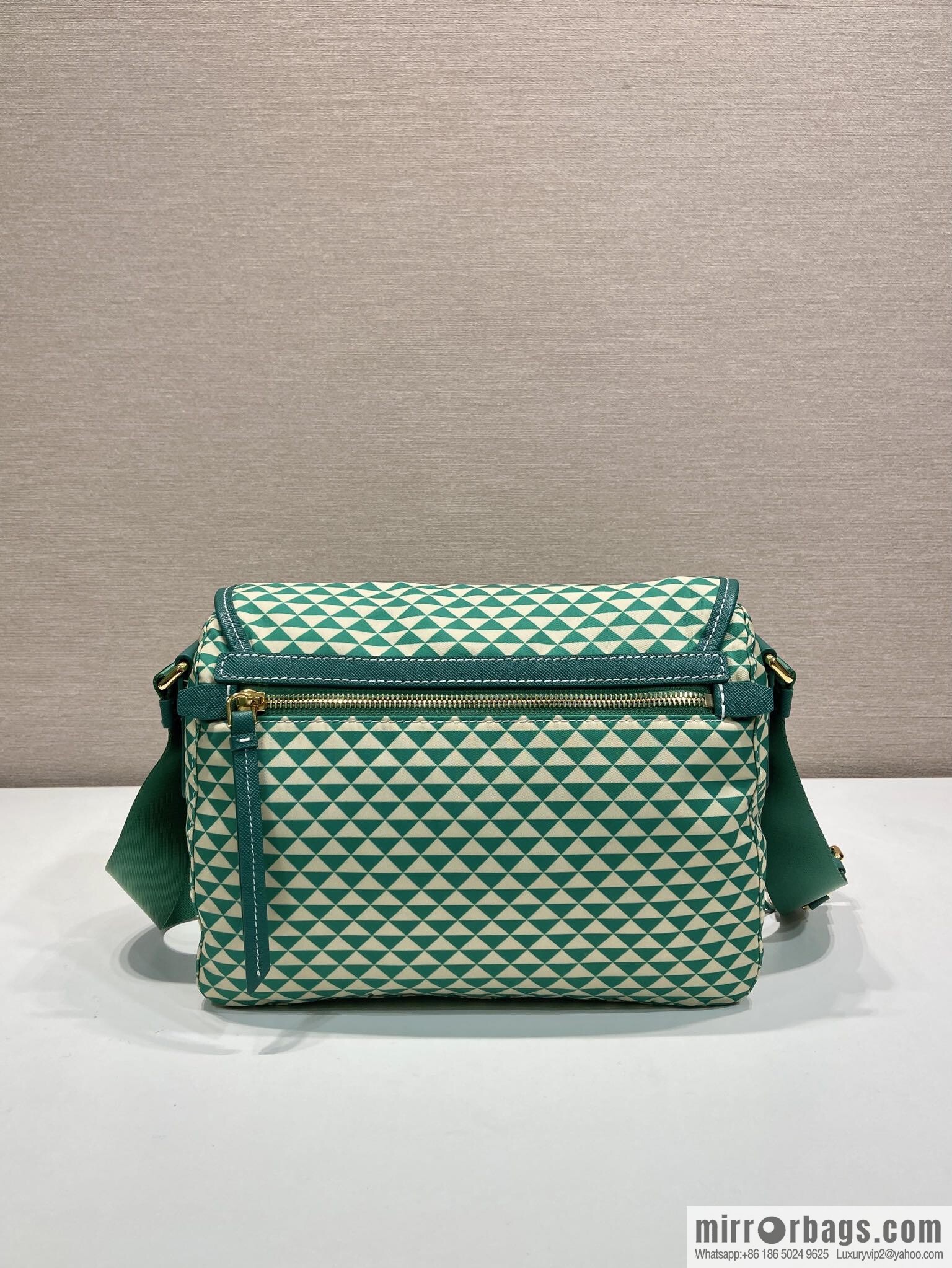 PRADA's new Symbole1BD383 messenger bag, green