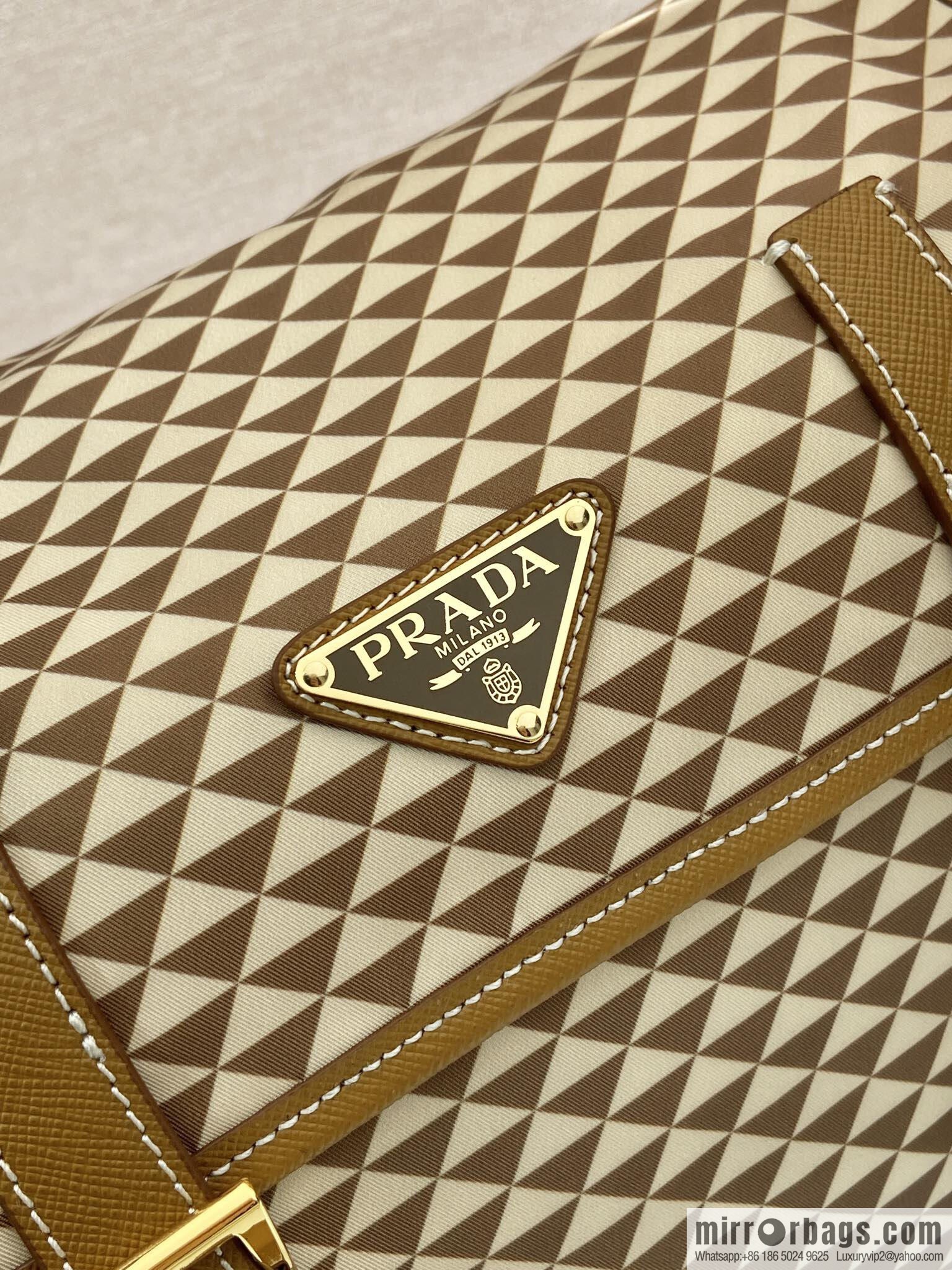 PRADA's new Symbole1BD383 messenger bag, apricot