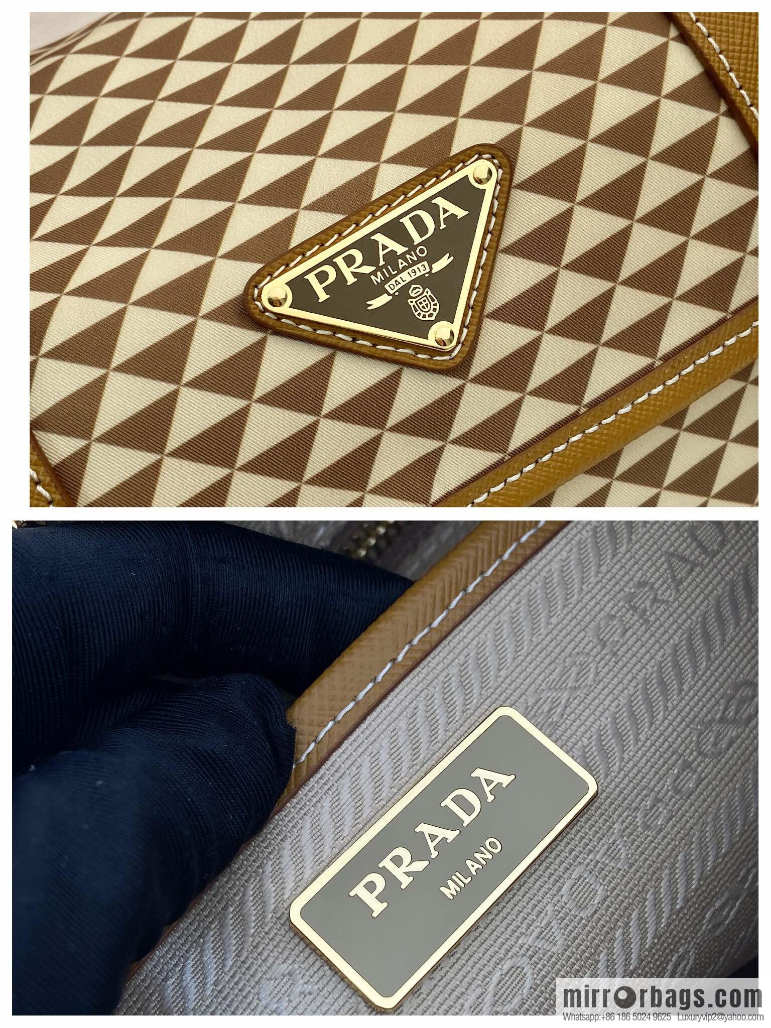 PRADA's new Symbole1BD383 messenger bag, apricot