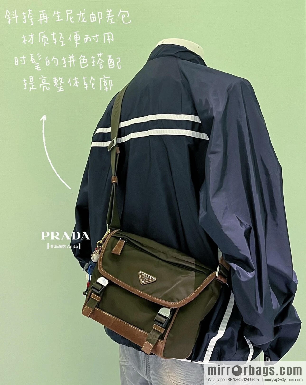 PRADA new mailman bag 2VD066S