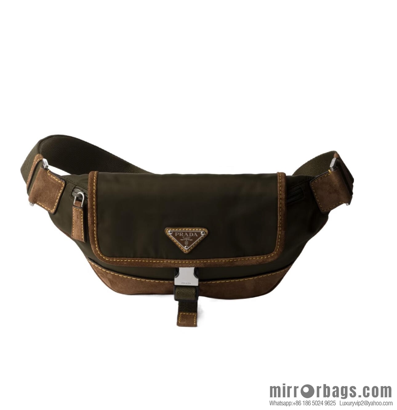 PRADA new fanny pack 2VH176 musk green