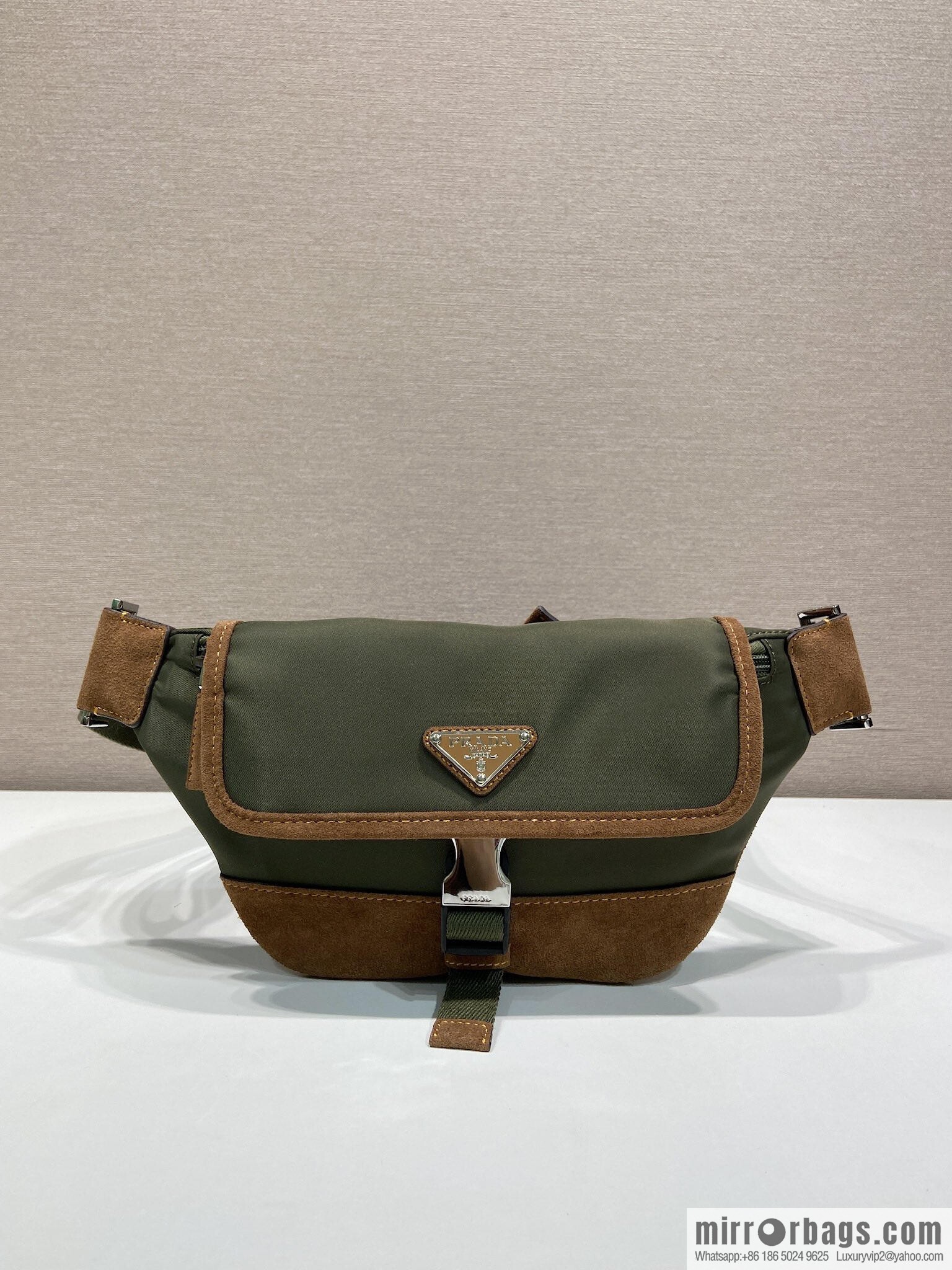 PRADA new fanny pack 2VH176 musk green