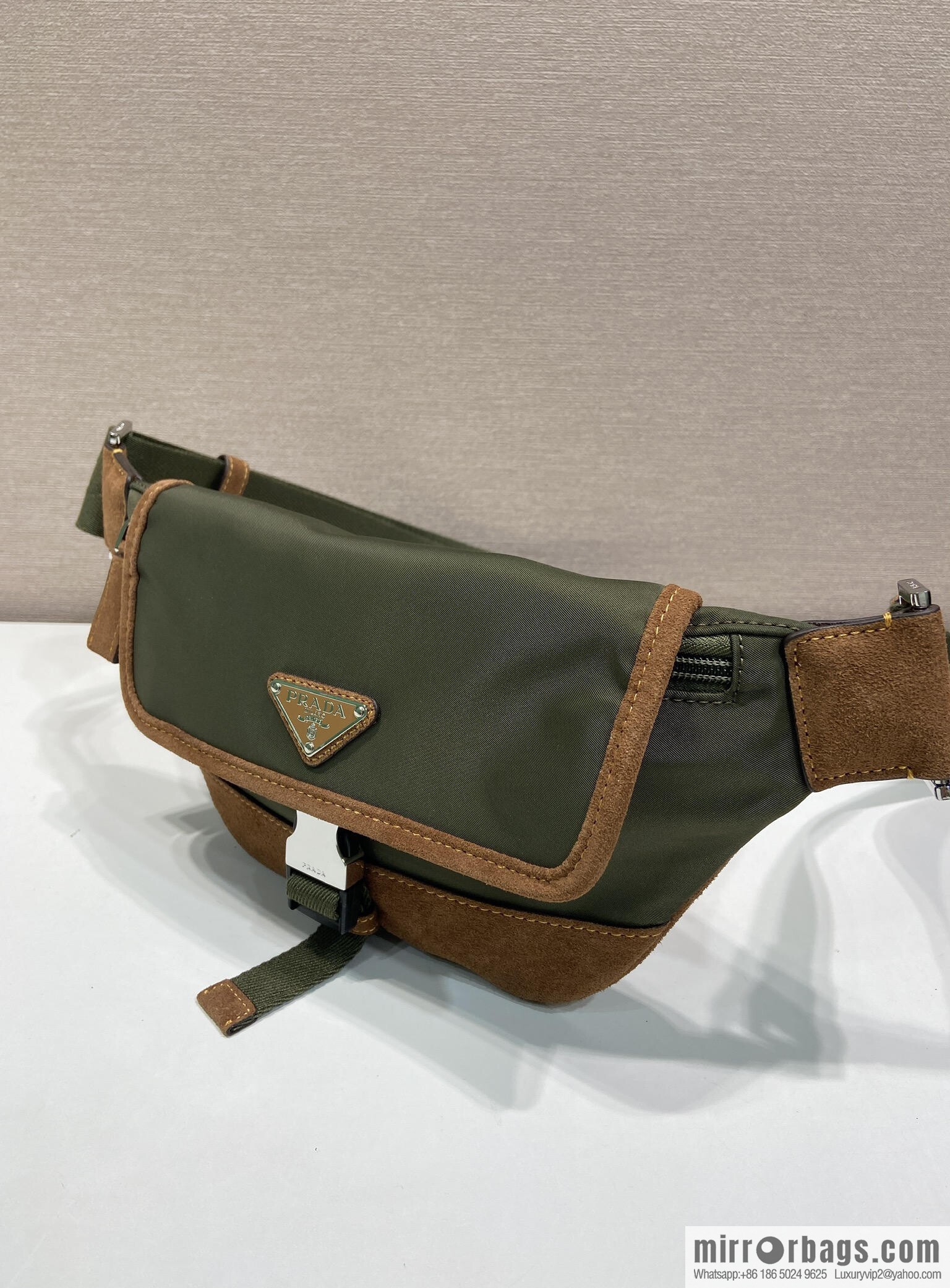 PRADA new fanny pack 2VH176 musk green
