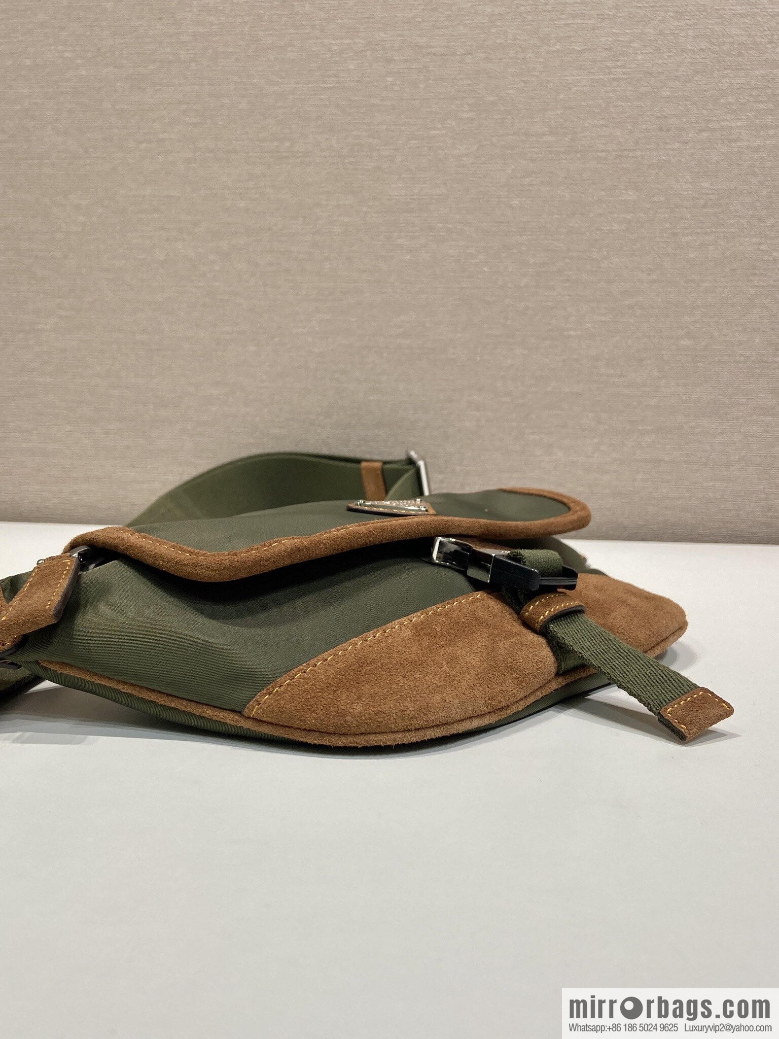 PRADA new fanny pack 2VH176 musk green