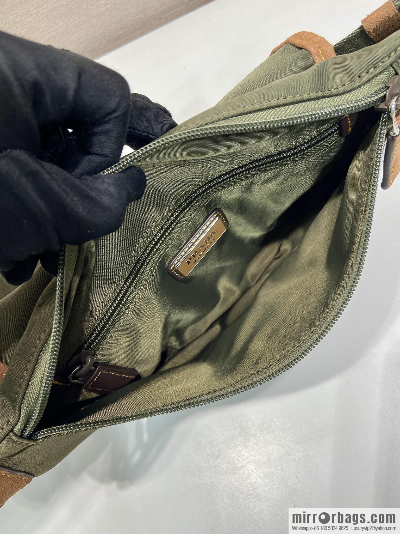 PRADA new fanny pack 2VH176 musk green