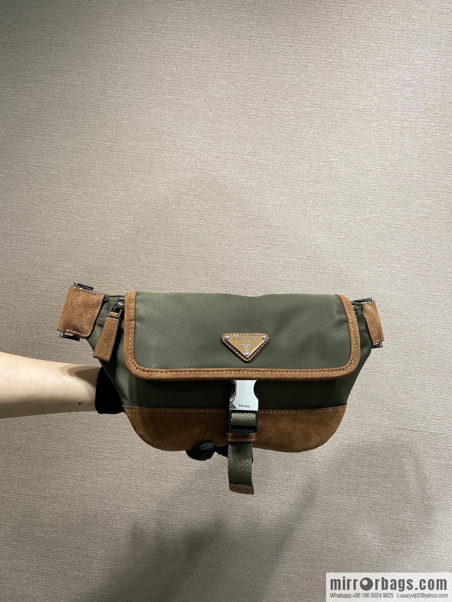 PRADA new fanny pack 2VH176 musk green
