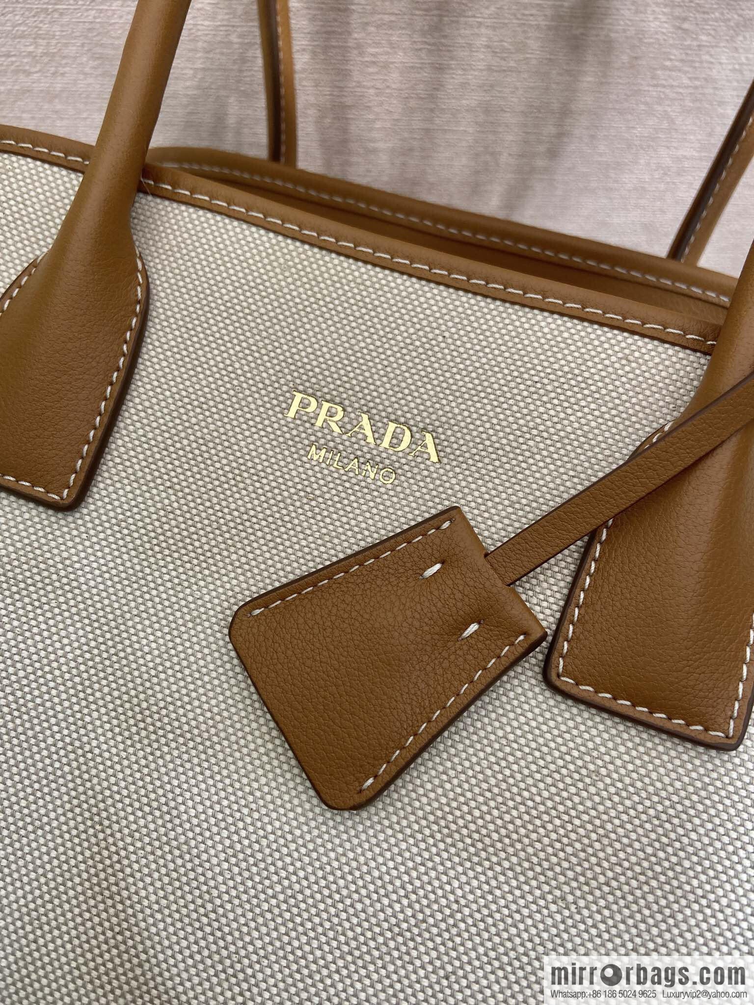 PRADA's new tote bag 1BG572 brown