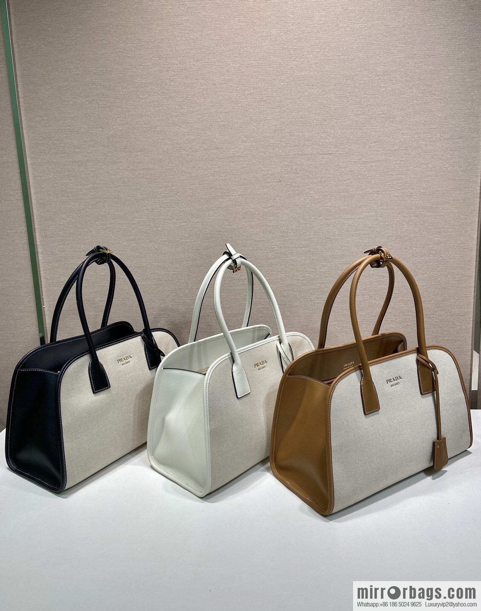 PRADA's new tote bag 1BG572 brown