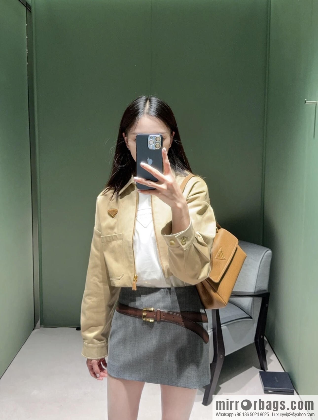 PRADA new 1BN022 brown
