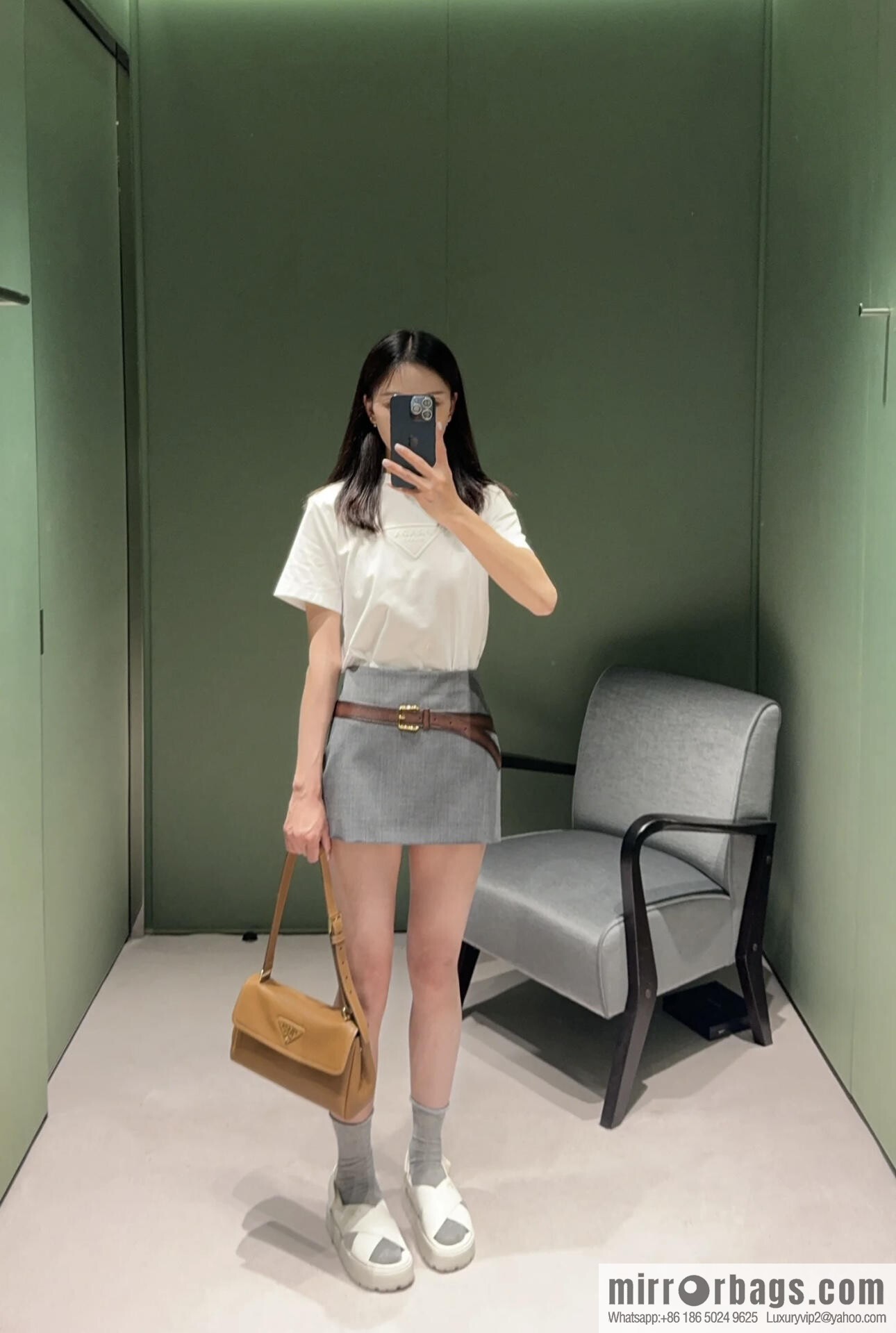 PRADA new 1BN022 brown