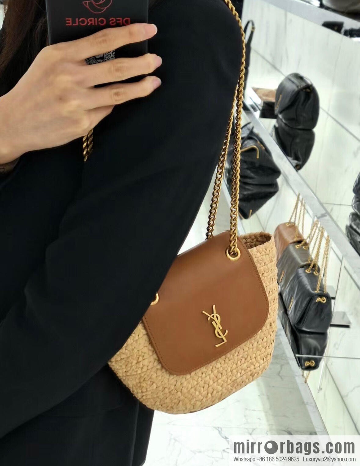 YSL 𝗠𝗜𝗡𝗜 𝗠𝗔𝗡𝗢𝗡 raffia 774269