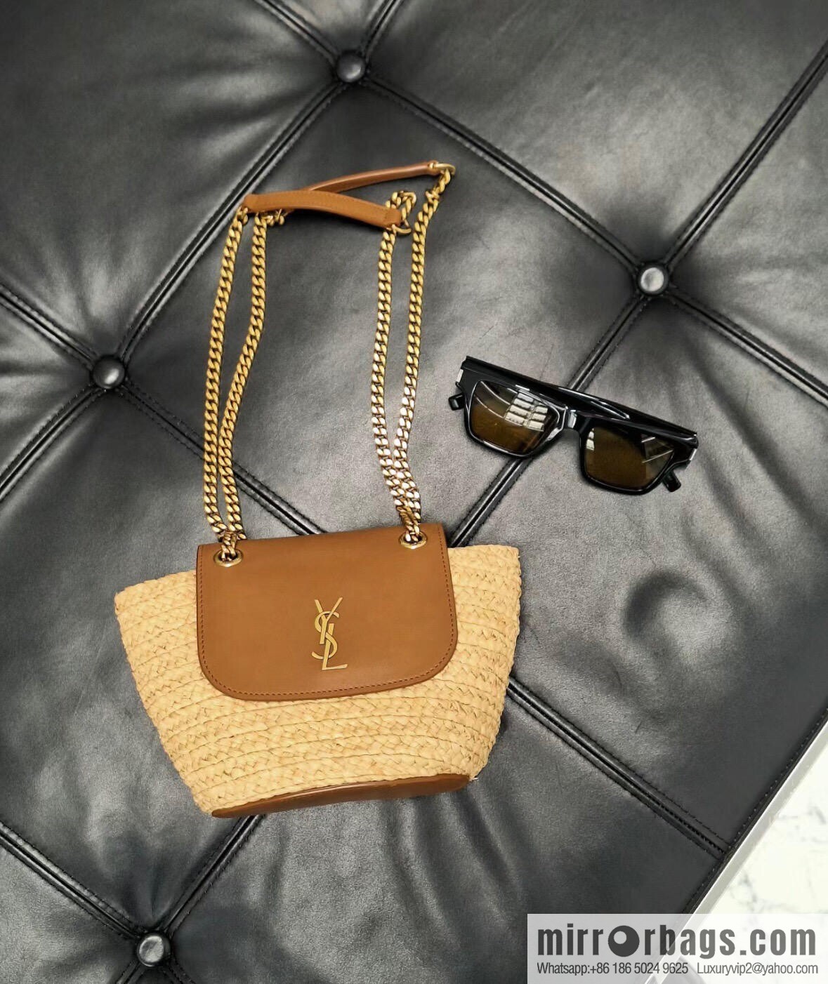 YSL 𝗠𝗜𝗡𝗜 𝗠𝗔𝗡𝗢𝗡 raffia 774269