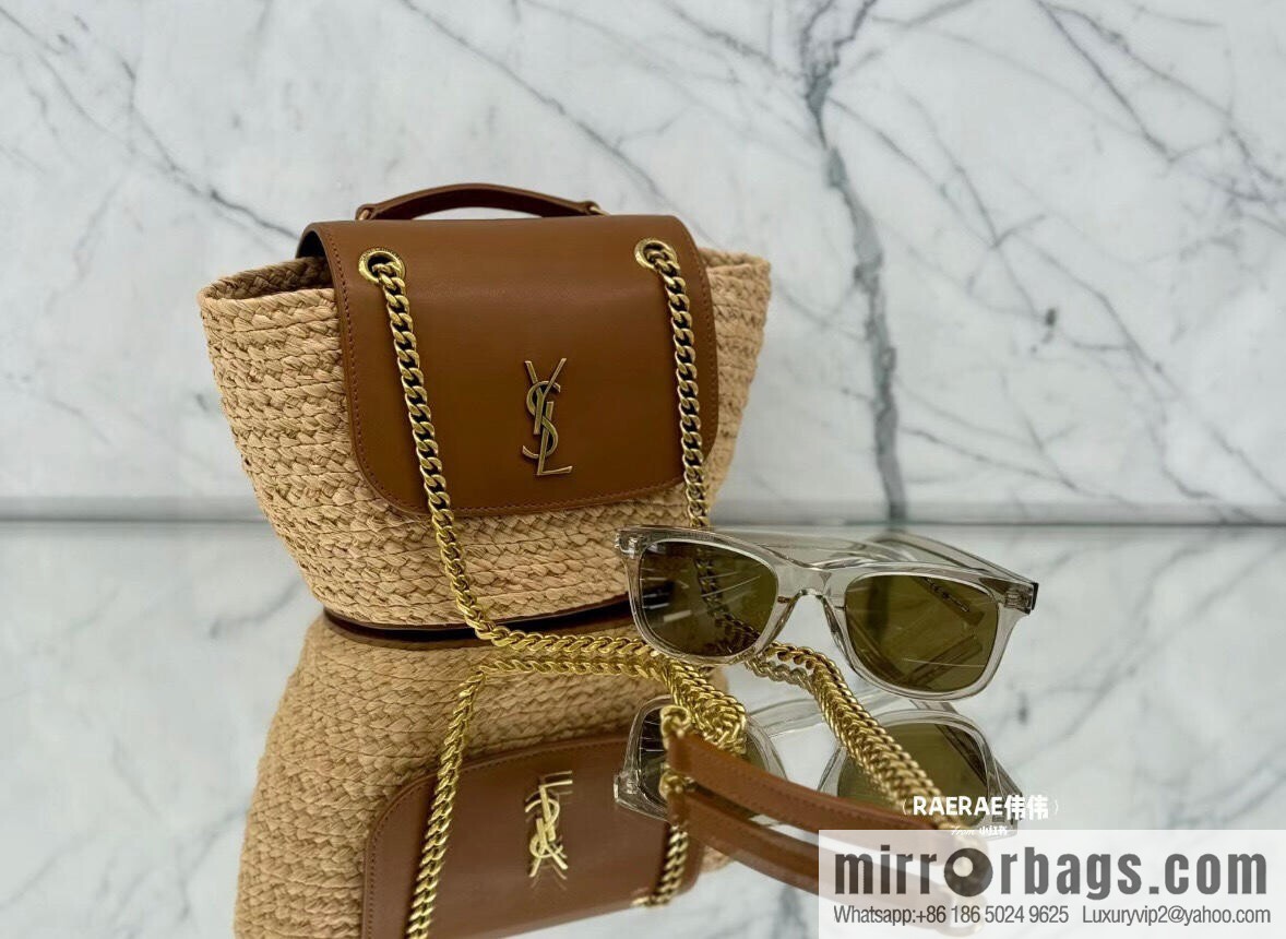 YSL 𝗠𝗜𝗡𝗜 𝗠𝗔𝗡𝗢𝗡 raffia 774269