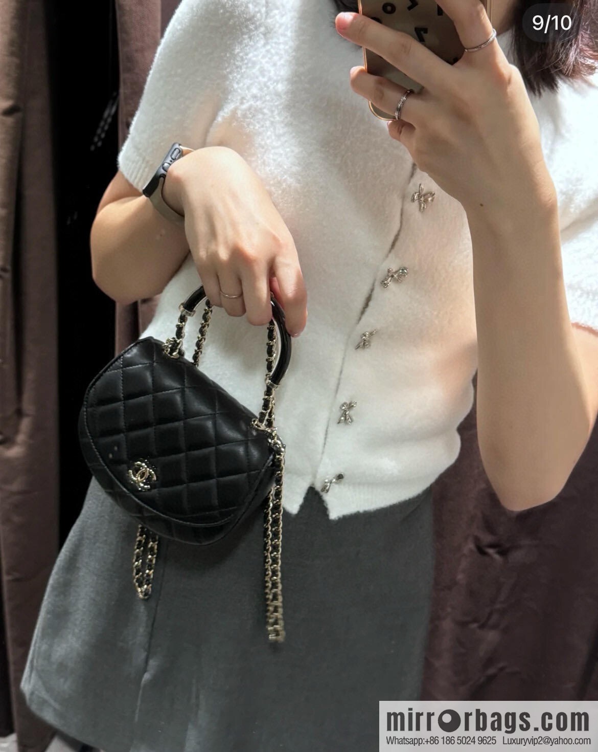 𝐂𝐡𝐚𝐧𝐞𝐥 𝟐𝟓𝐜 early spring new, chain handle bag 👜 AP4410