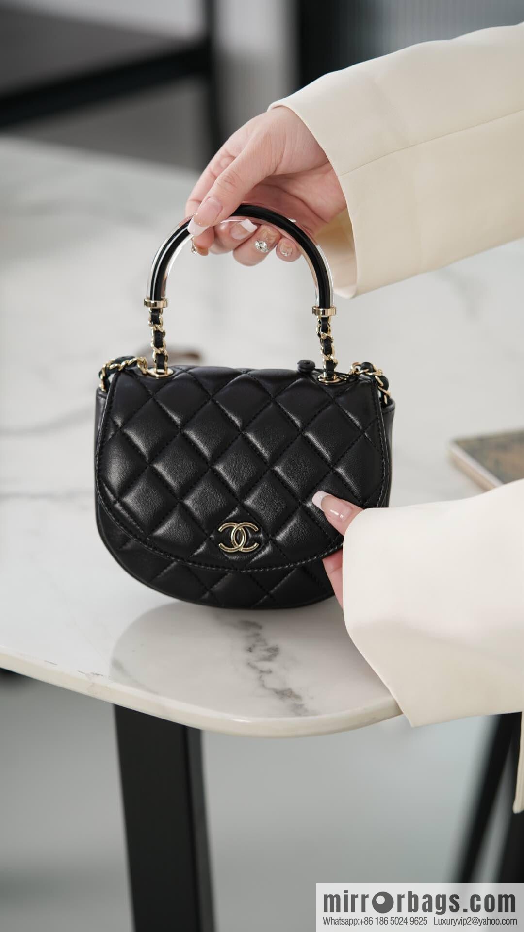 𝐂𝐡𝐚𝐧𝐞𝐥 𝟐𝟓𝐜 early spring new, chain handle bag 👜 AP4410