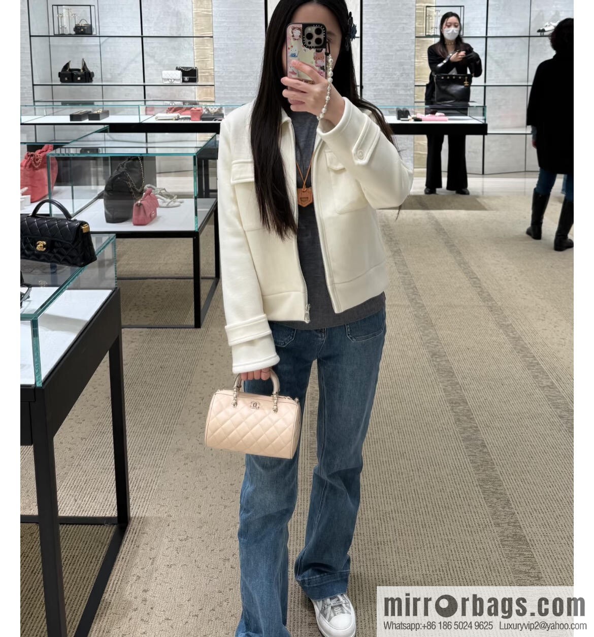 𝐂𝐡𝐚𝐧𝐞𝐥 𝟐𝟓𝐜 early spring Boston, bowling bag 💣 apricot AP4411 B18972 94305