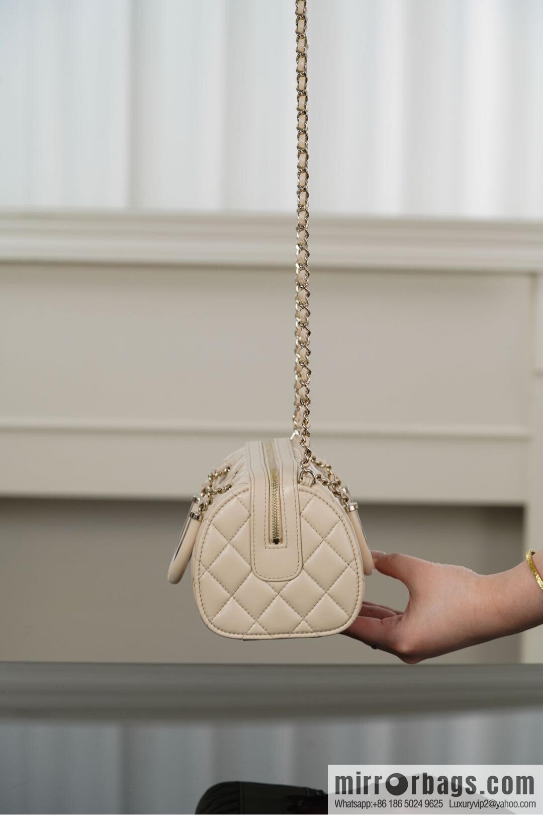 𝐂𝐡𝐚𝐧𝐞𝐥 𝟐𝟓𝐜 early spring Boston, bowling bag 💣 apricot AP4411 B18972 94305