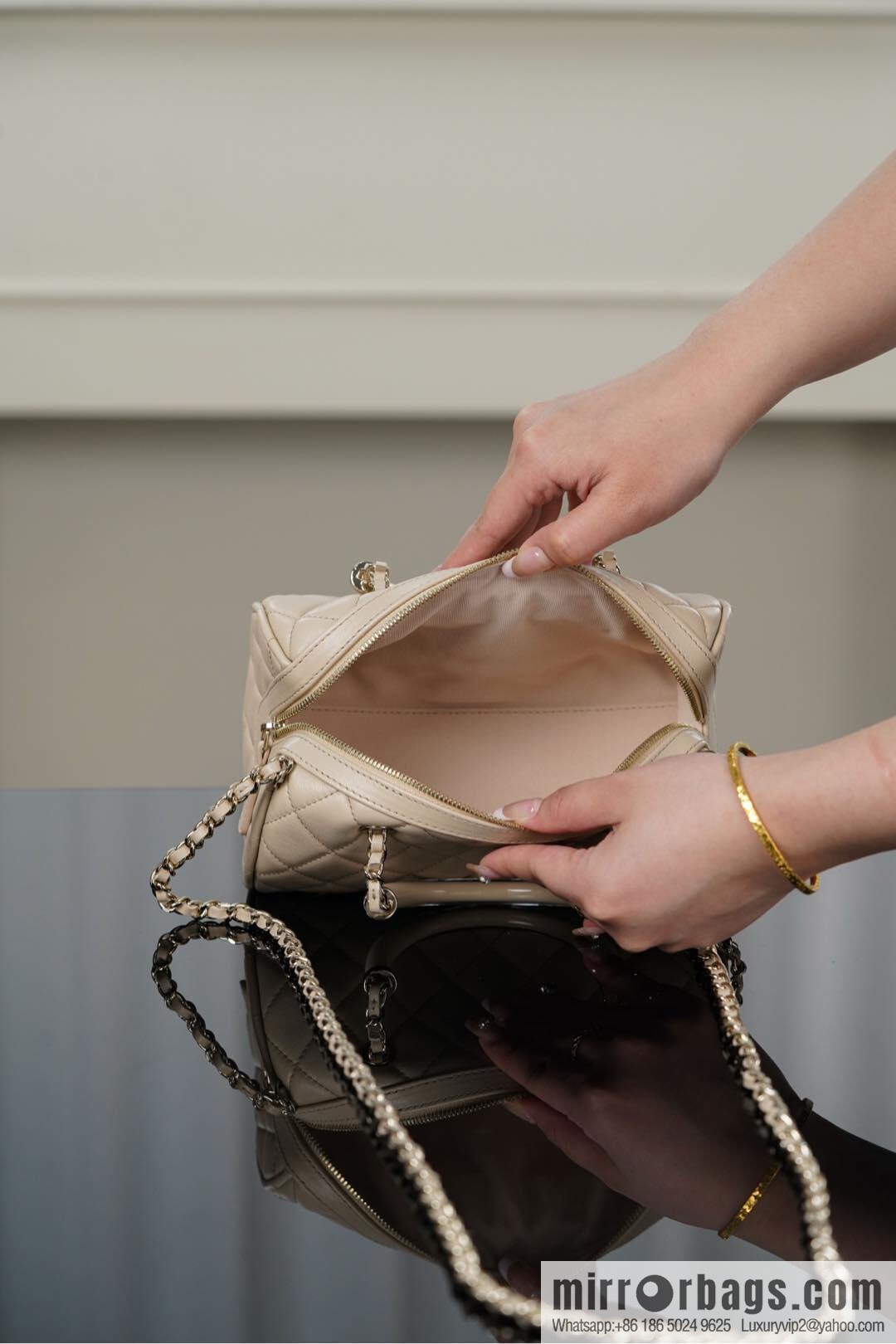𝐂𝐡𝐚𝐧𝐞𝐥 𝟐𝟓𝐜 early spring Boston, bowling bag 💣 apricot AP4411 B18972 94305