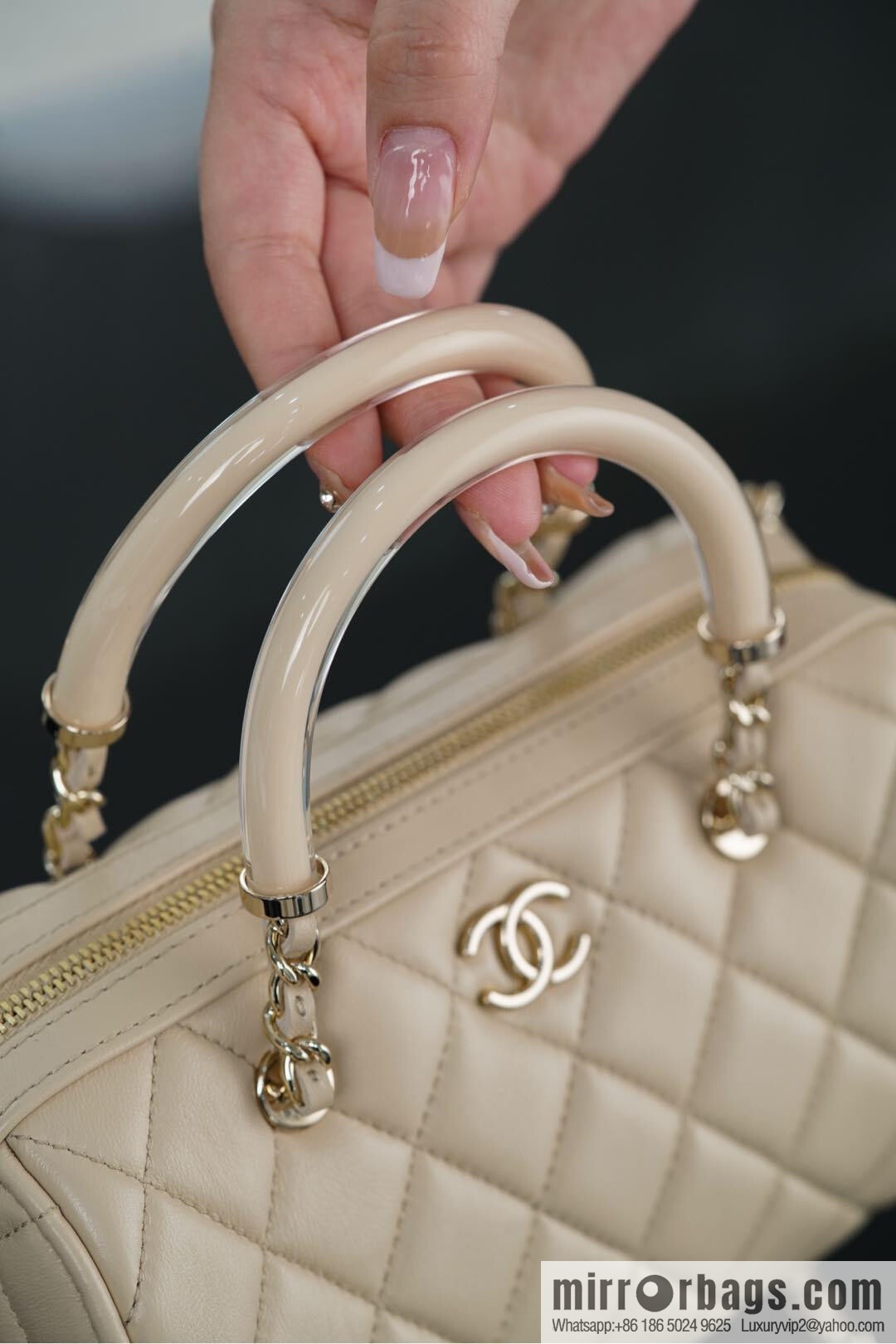 𝐂𝐡𝐚𝐧𝐞𝐥 𝟐𝟓𝐜 early spring Boston, bowling bag 💣 apricot AP4411 B18972 94305